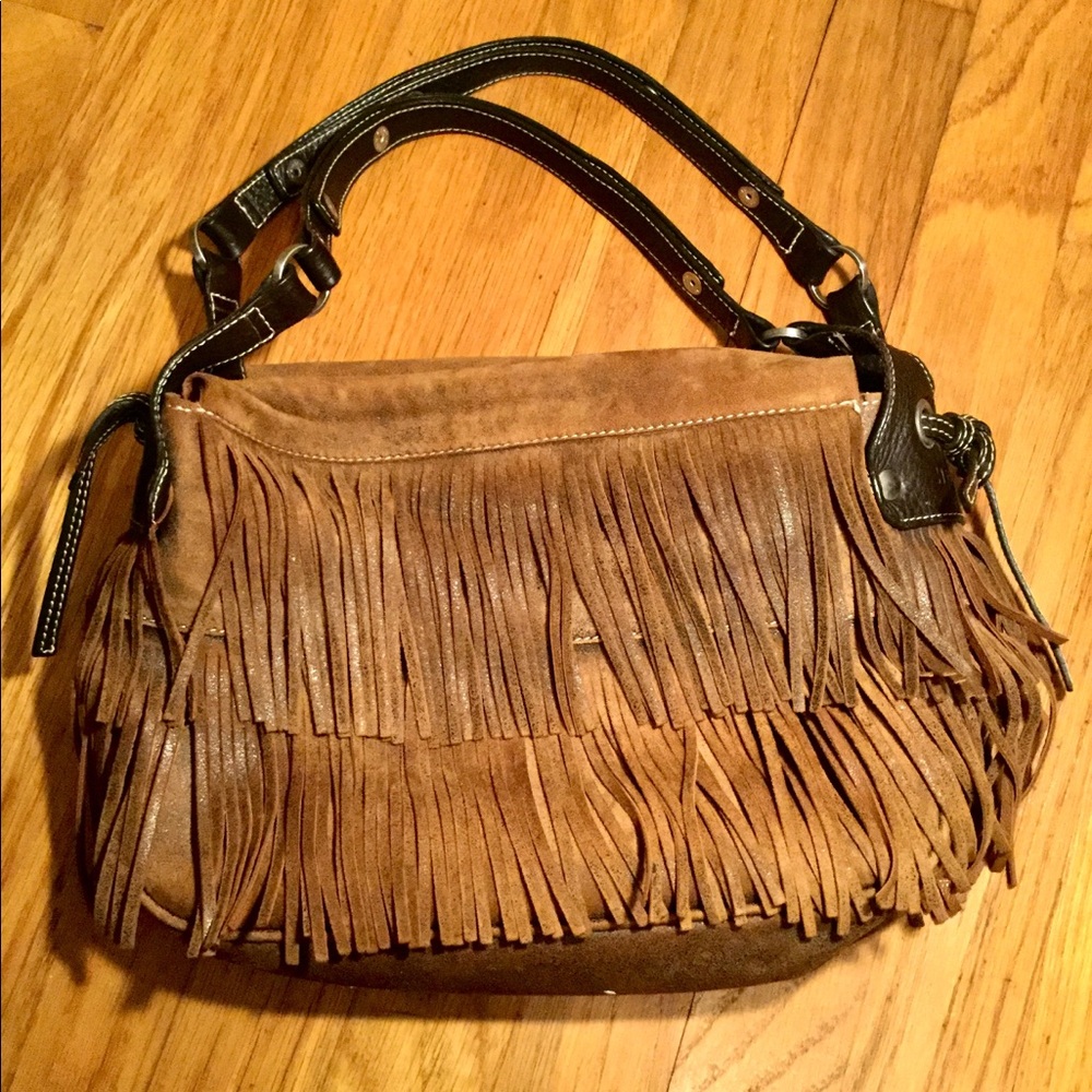 Hogan Suede Tassel Purse